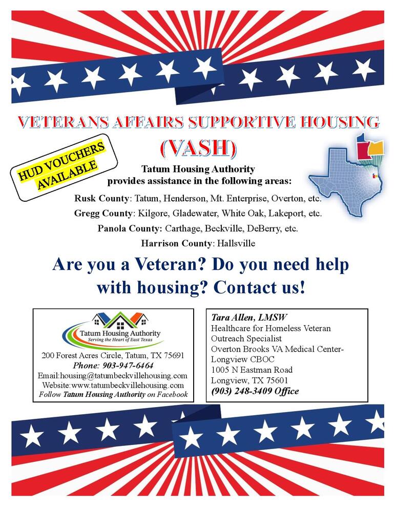 Veterans Affairs Supportive Housing flyer